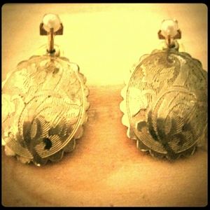 Antique rolled gold earrings